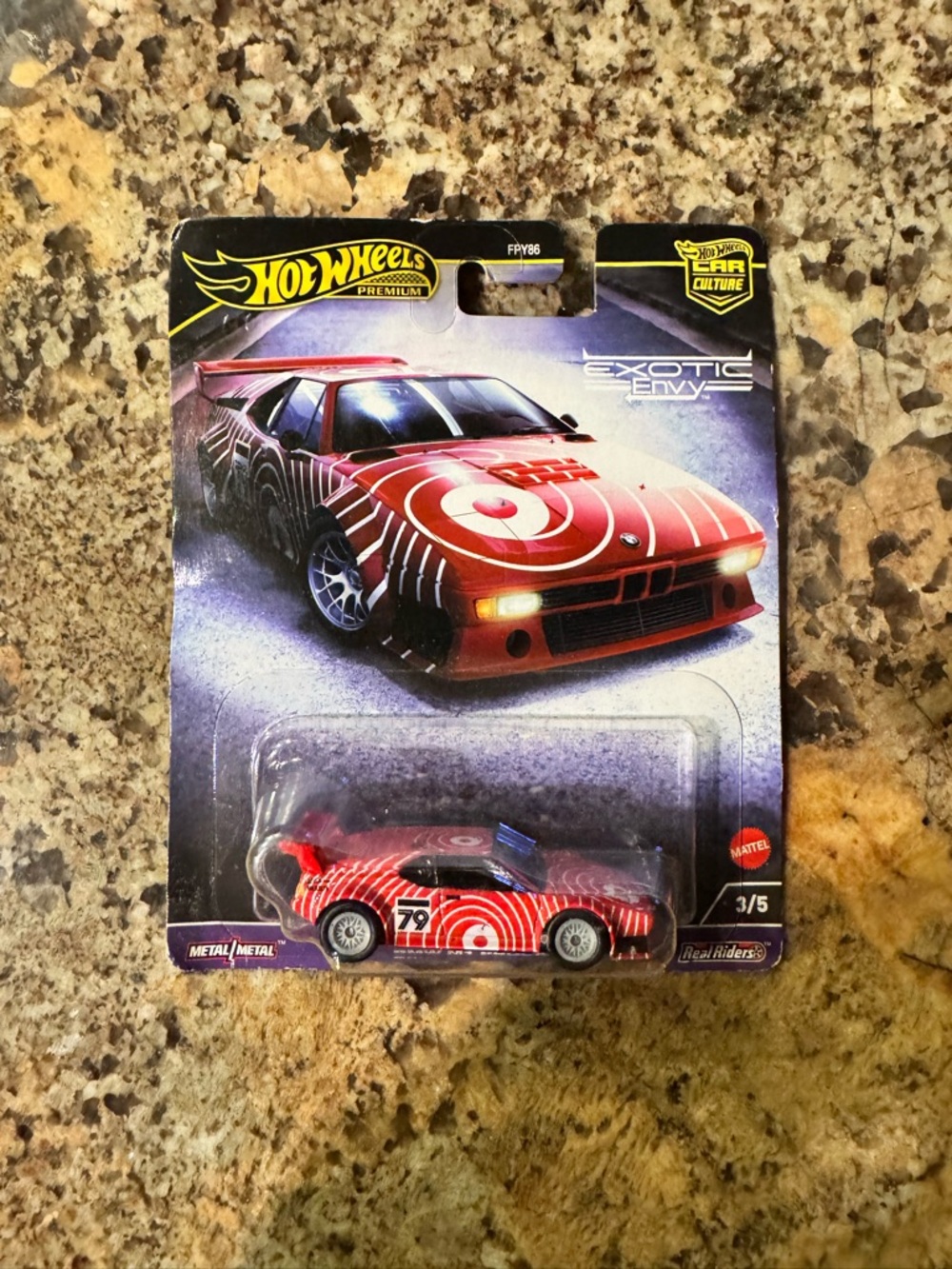 Hot Wheels Premium Car Culture Exotic Envy 3/5 BMW M1 PRO CAR METAL REAL RIDERS